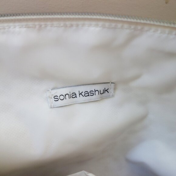 SONIA KASHUK Large Dome Case Makeup Bags (2 Pieces) White Cheetah NWT! - Picture 11 of 11